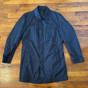 Hugo Boss Dark Blue Raincoat